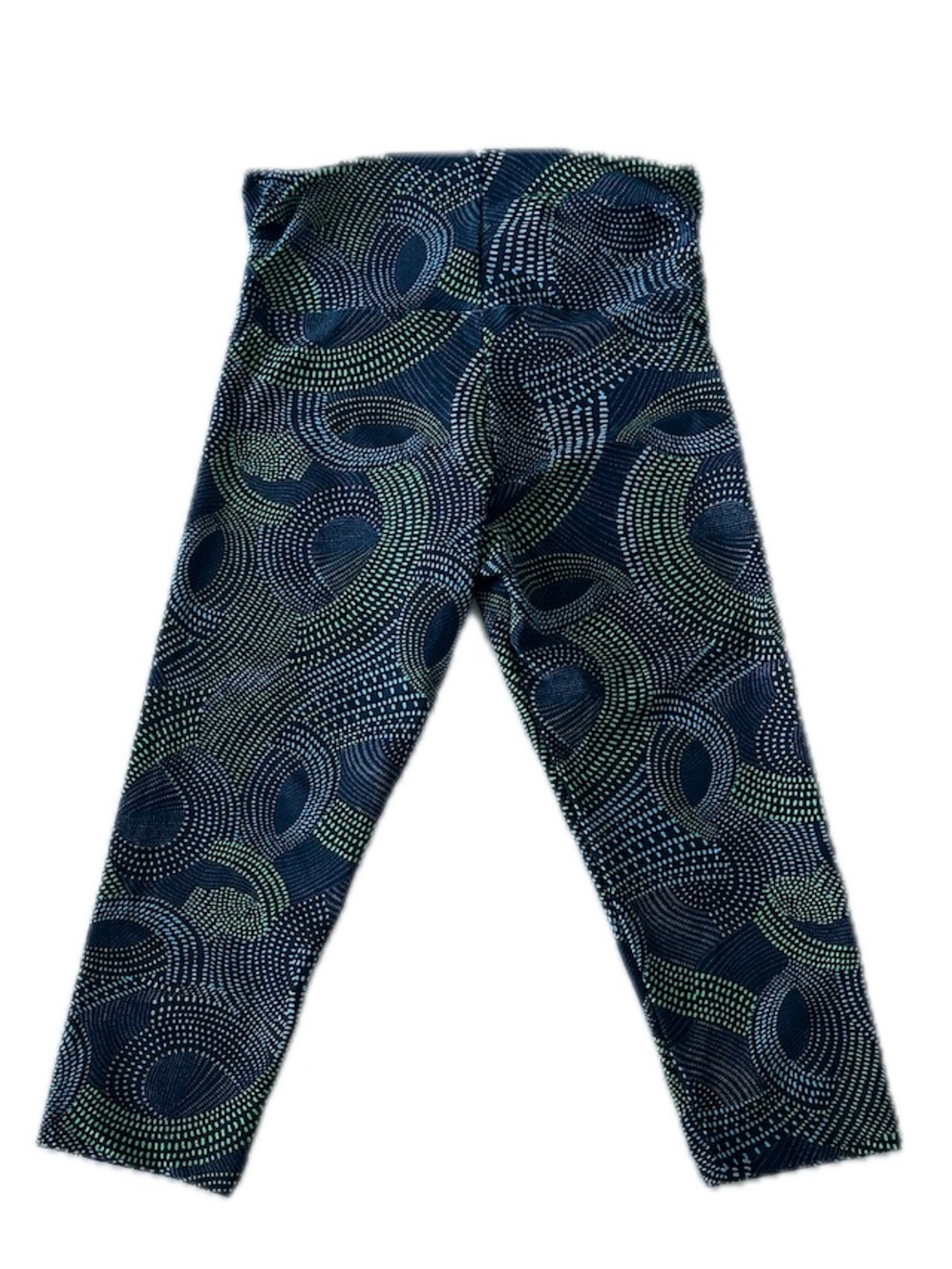 BodyUp Rio Fitness Workout leggings from Brazil. NWT. Navy with aqua swirls.